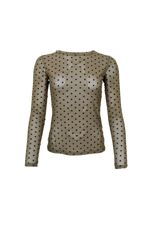 Black Colour - Bcjennie Dotted Mesh Blouse 40611 - Shirts - Army