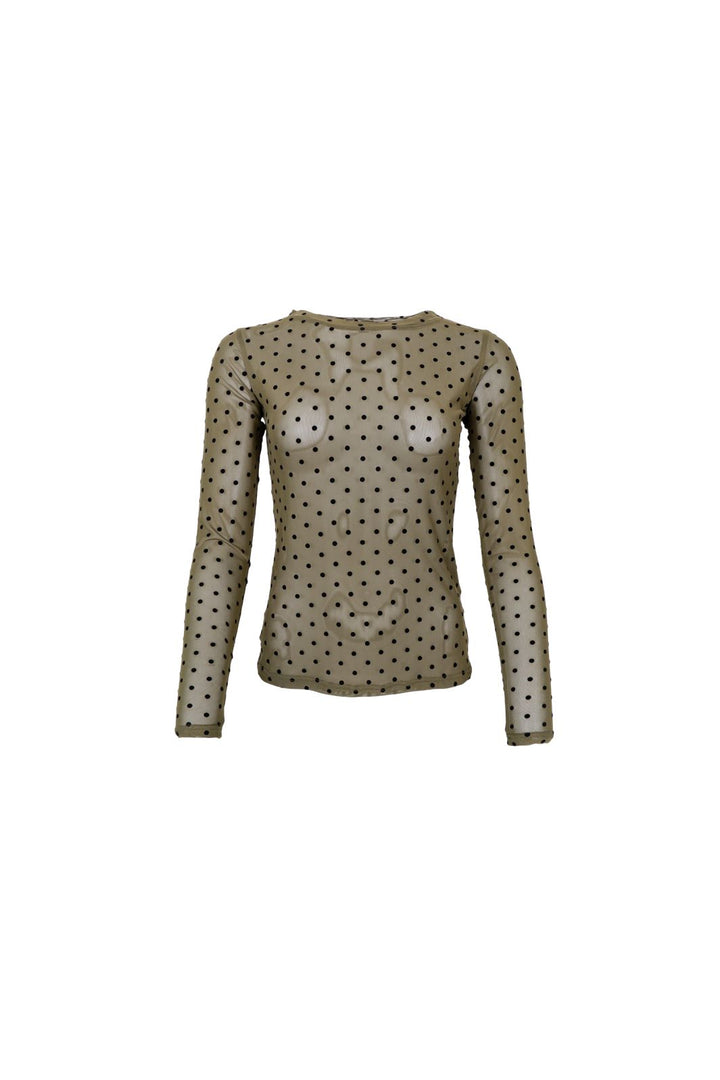 Black Colour - Bcjennie Dotted Mesh Blouse 40611 - Shirts - Espresso
