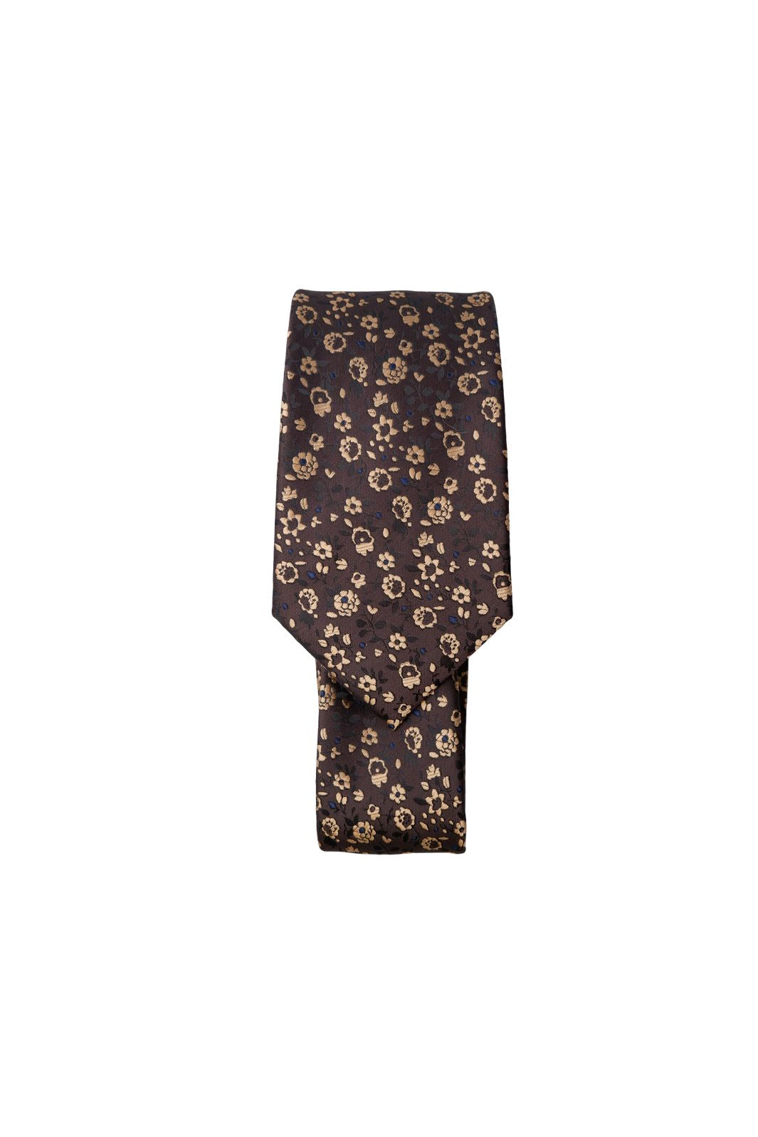 Black Colour - Bclulu Tie 208437 - Brown Flower