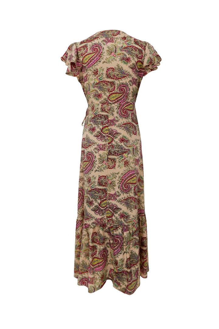 Black Colour - Luna Flared Wrap Dress 39151 - Ruby Meadow