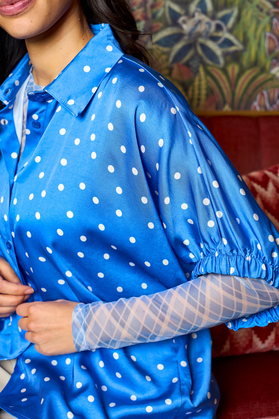 Black Colour - Bcmabel Shirt Blouse 40988 - Blue Dot