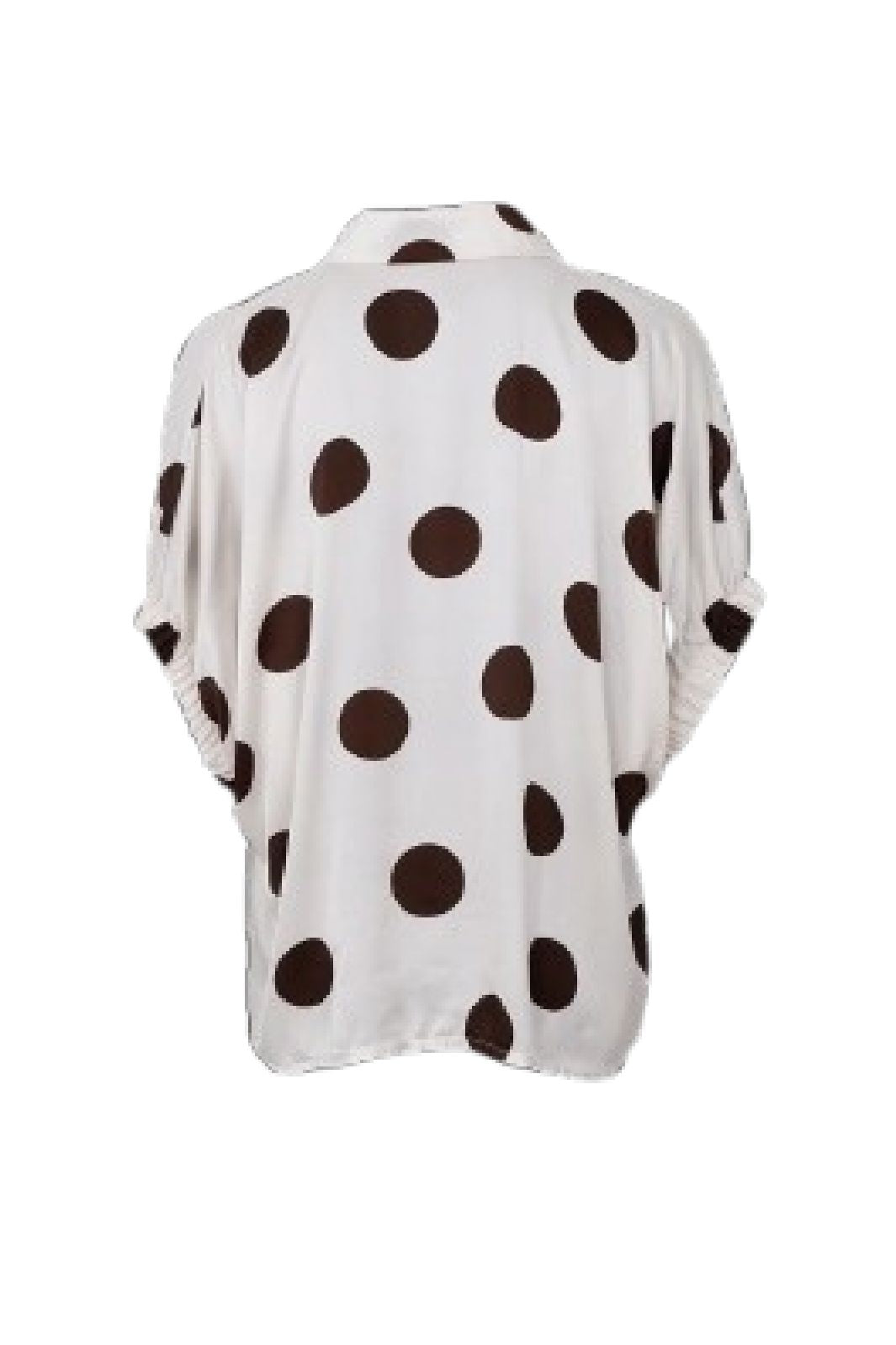 Black Colour - Mabel Shirt Blouse 40988 - Off White Dot