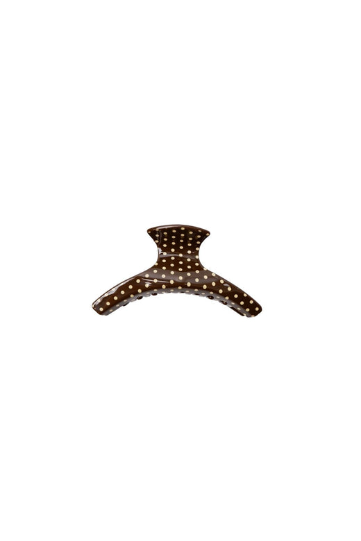 Black Colour - Bcmaze Hair Claw 6077 - Brown Dot