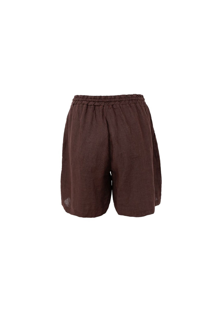 Black Colour - Bcmelina Linen Shorts 40575 - Coffee