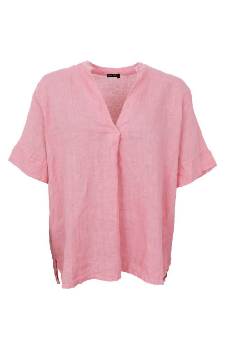 Black Colour - Bcmelina Ss Linen Blouse 40842 - Candy Rose