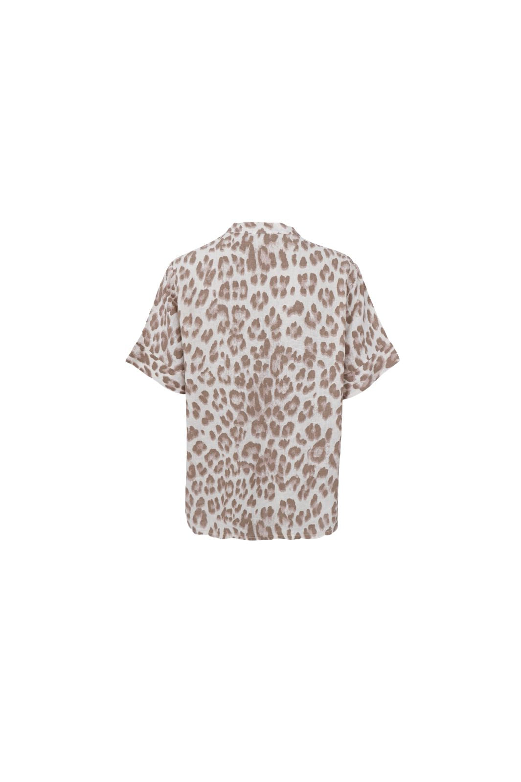 Black Colour - Bcmelina Ss Linen Blouse 40842 - Nougat Leo