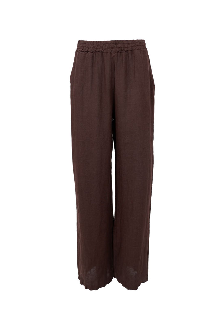 Black Colour - Bcmelina Wide Linen Pant 41114 - Coffee