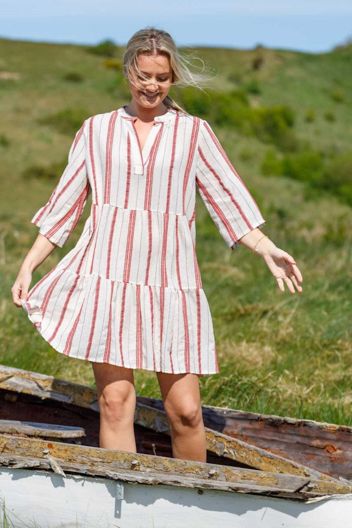 Black Colour - Bcmica Boho Dress 40907 - Red