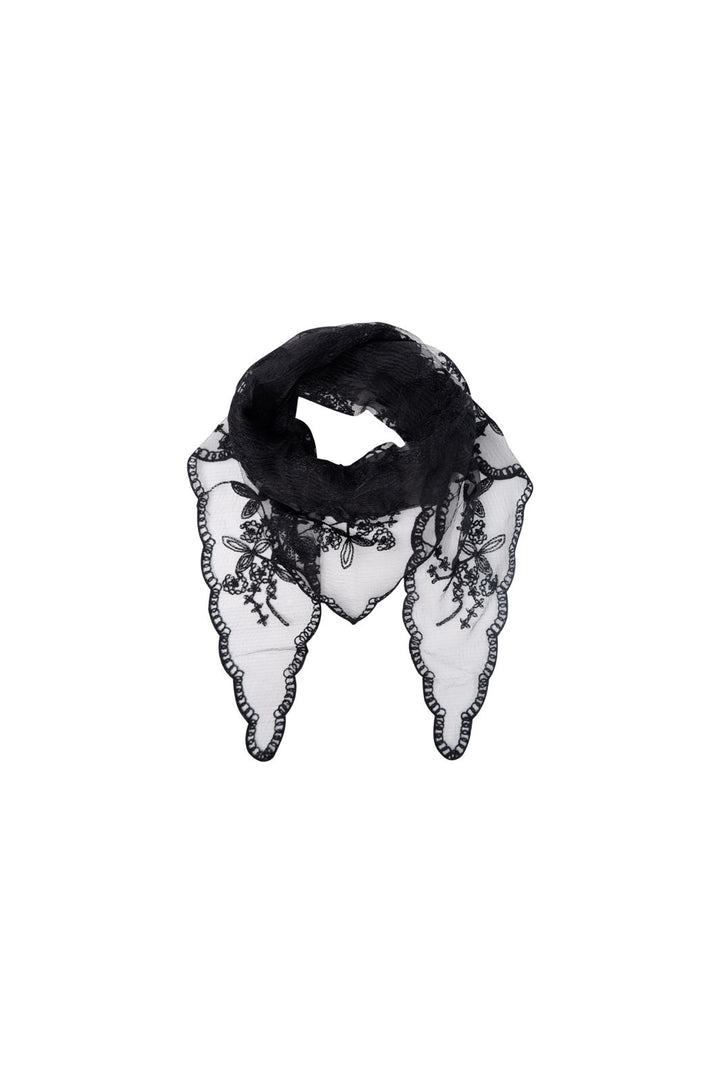 Black Colour - Bcmiriana Triangle Lace Scarf 3643 - Black