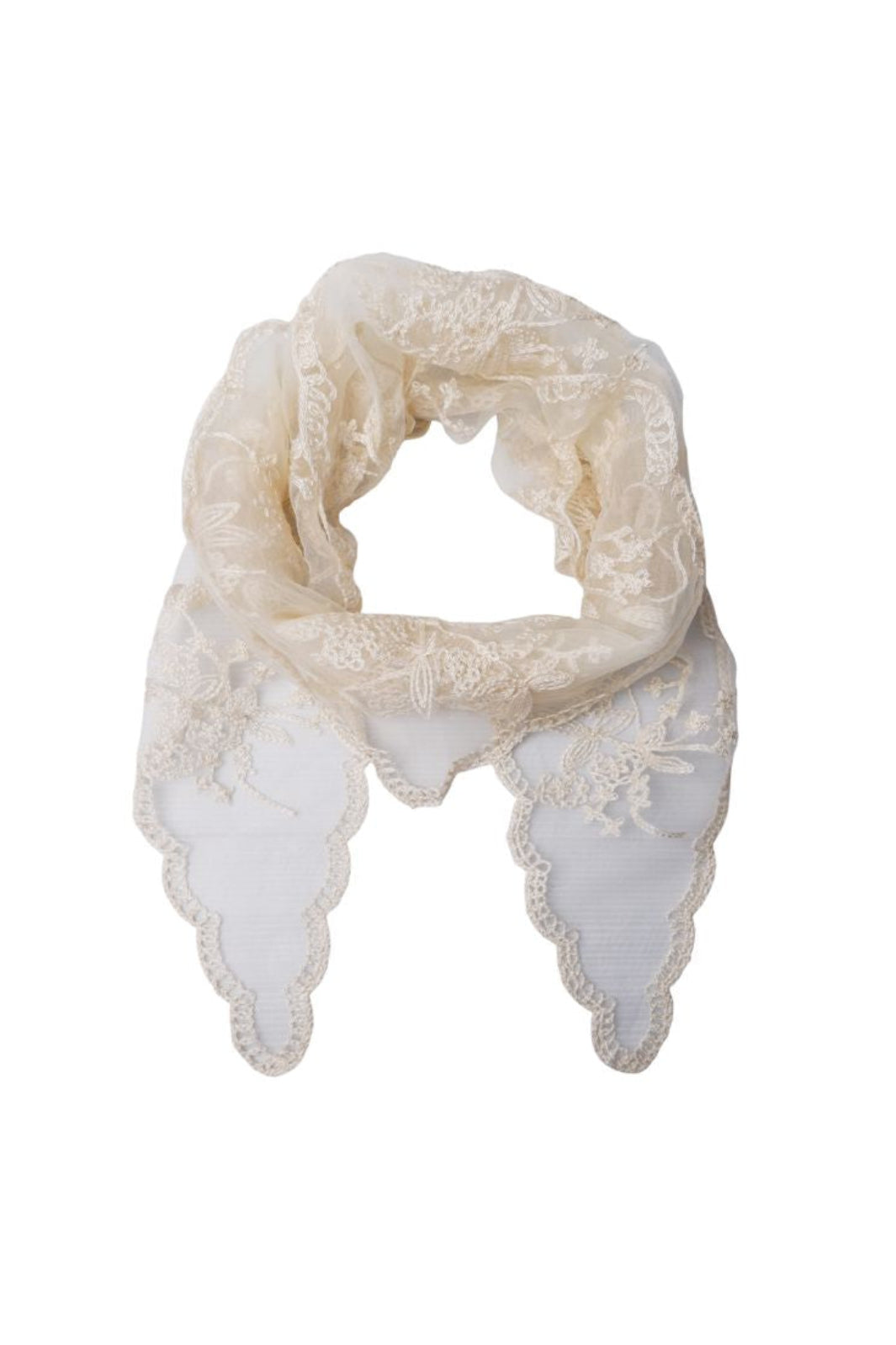 Black Colour - Bcmiriana Triangle Lace Scarf 3643 - Off White