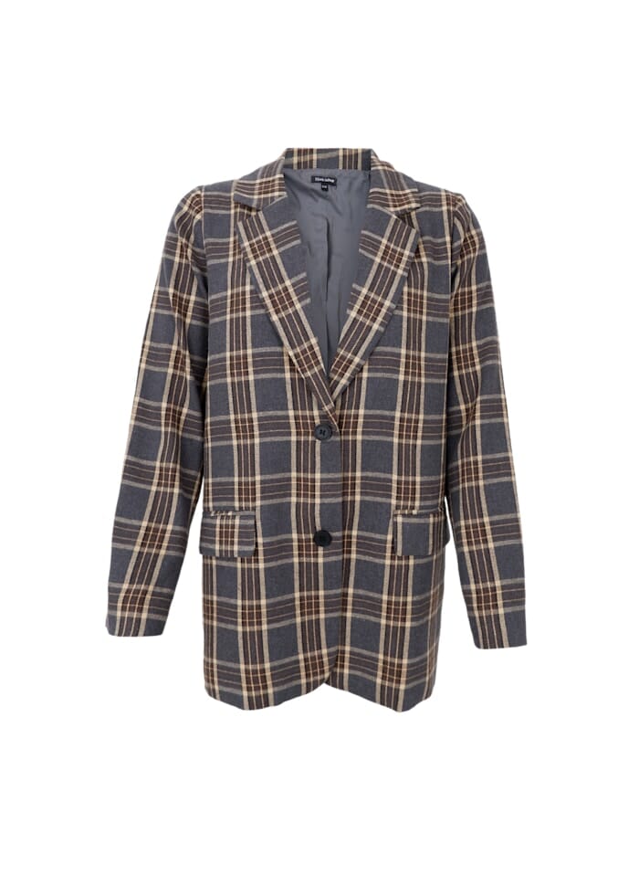 Black Colour - Bcnellie Blazer 41007 - Grey Kimono 