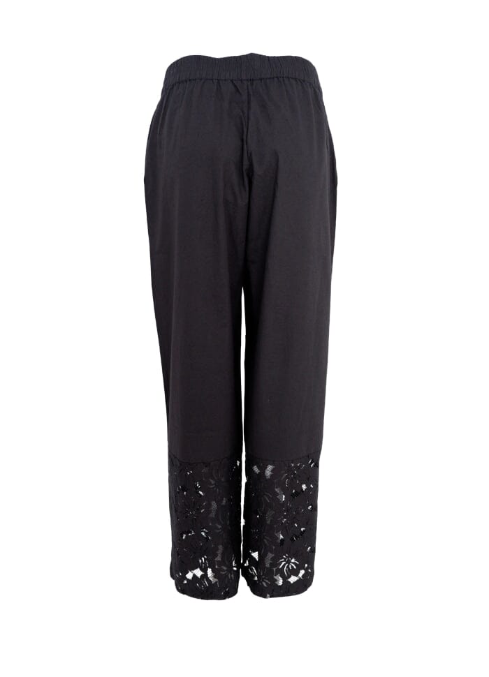 Black Colour - Bcnelly Flower Pant - Black Bukser 