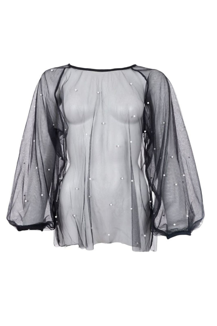 Black Colour - Bcperla Ls Blouse 40979 - Black Bluser 