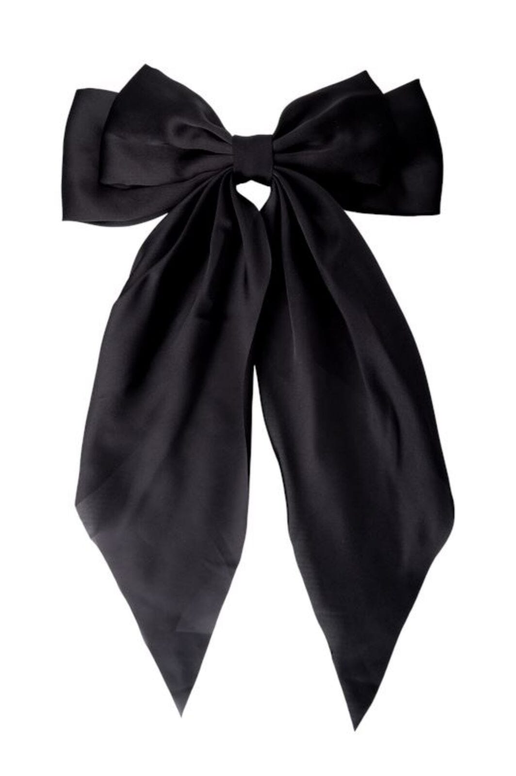 Black Colour - Bcrenee Satin Bow Barette - Black Accessories 