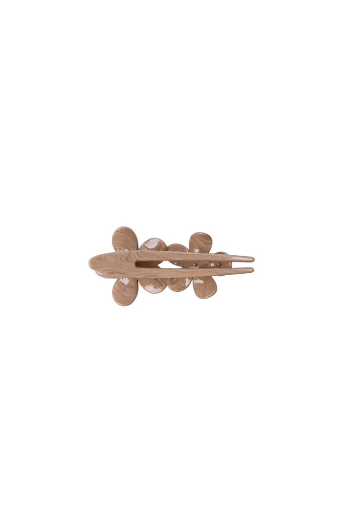 Black Colour - Bcrosella Flower Hair Clip 6074 - Latte