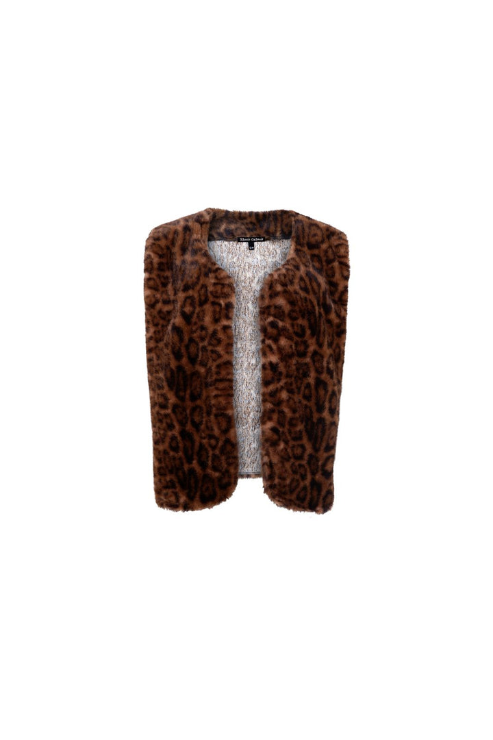 Black Colour - Bcshanti Vest 40954 - Brown Leo