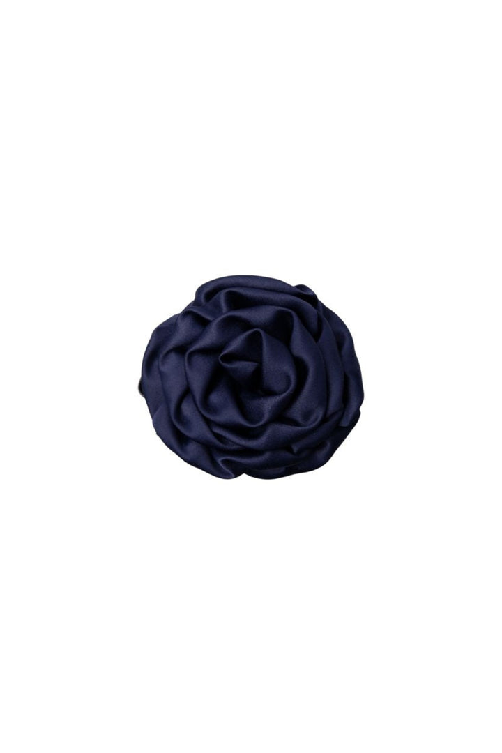 Black Colour - Bcsimona Flower Satin Hair Claw 6075 - Navy