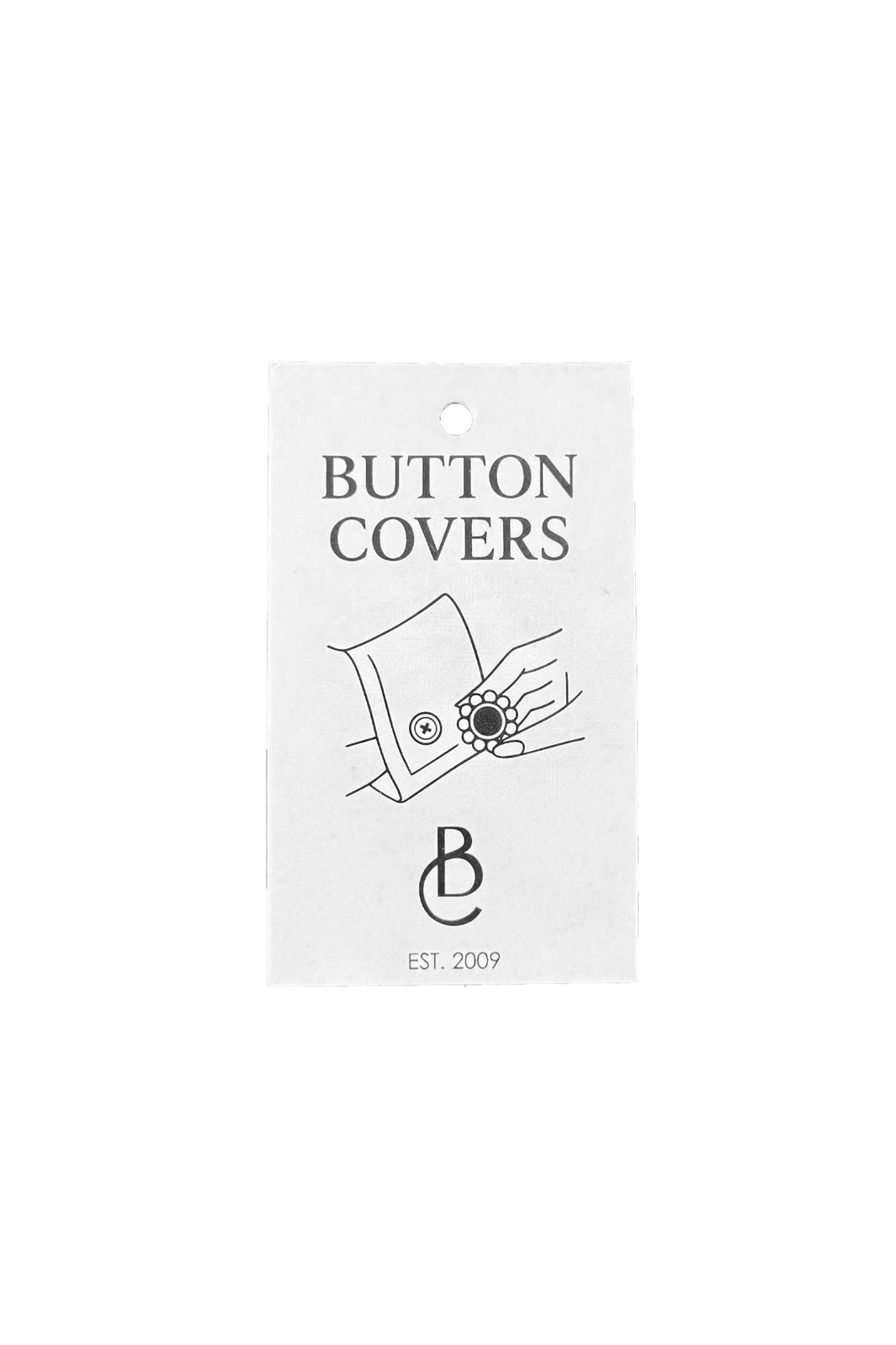 Black Colour - Bcsiva Button Covers, 2 Pcs. Set 4478 - Clear
