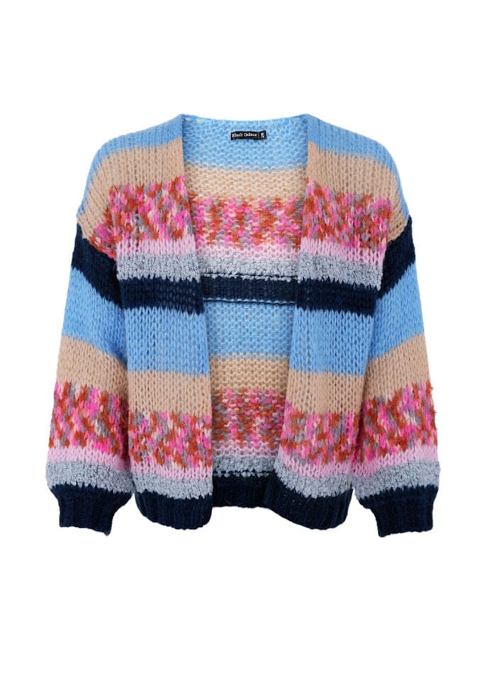 Black Colour - Bcsophie Striped Cardigan 1243 - Blue Multi Cardigans 