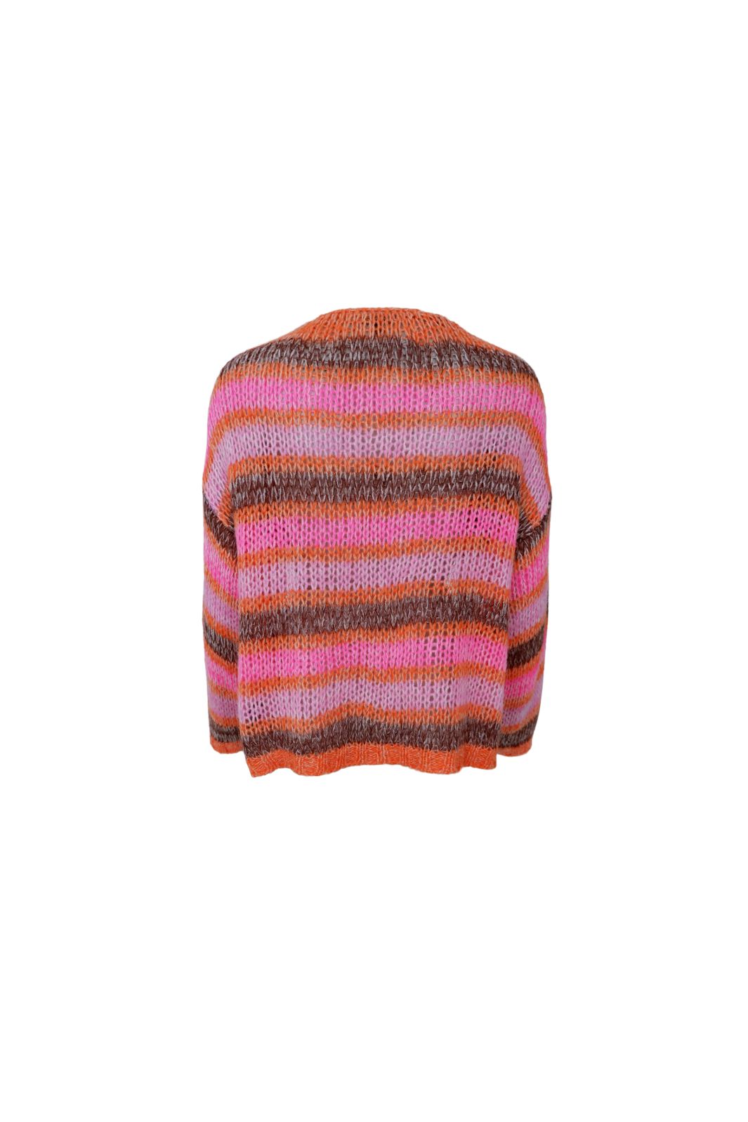Black Colour - Bctherese Striped Cardigan 1248 - Multi Orange