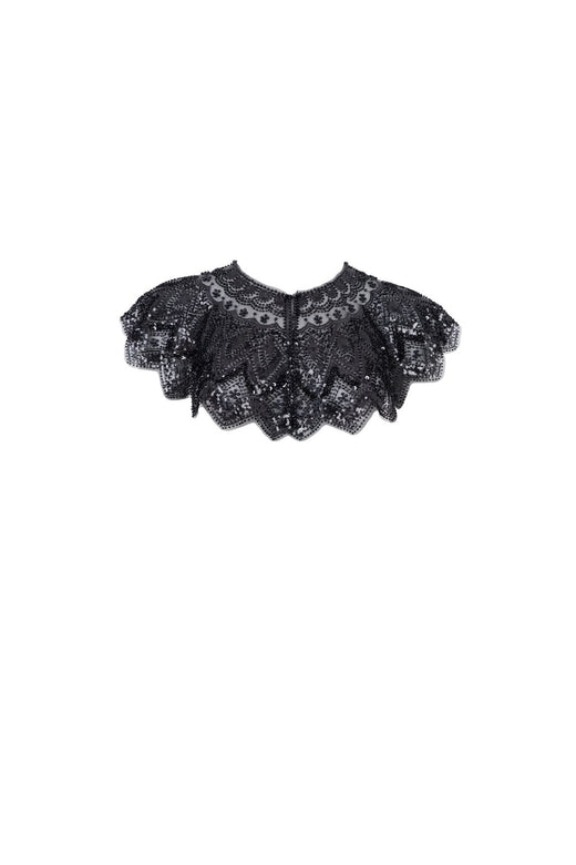 Black Colour - Bctilia Sequin Cape 4584 - Black