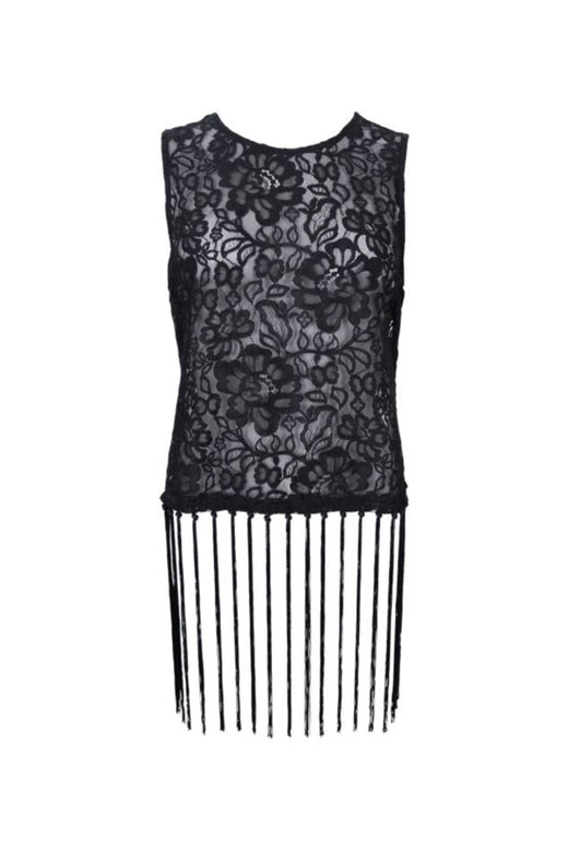 Black Colour - Bcvea Frill Top 41276 - Shirts - Black