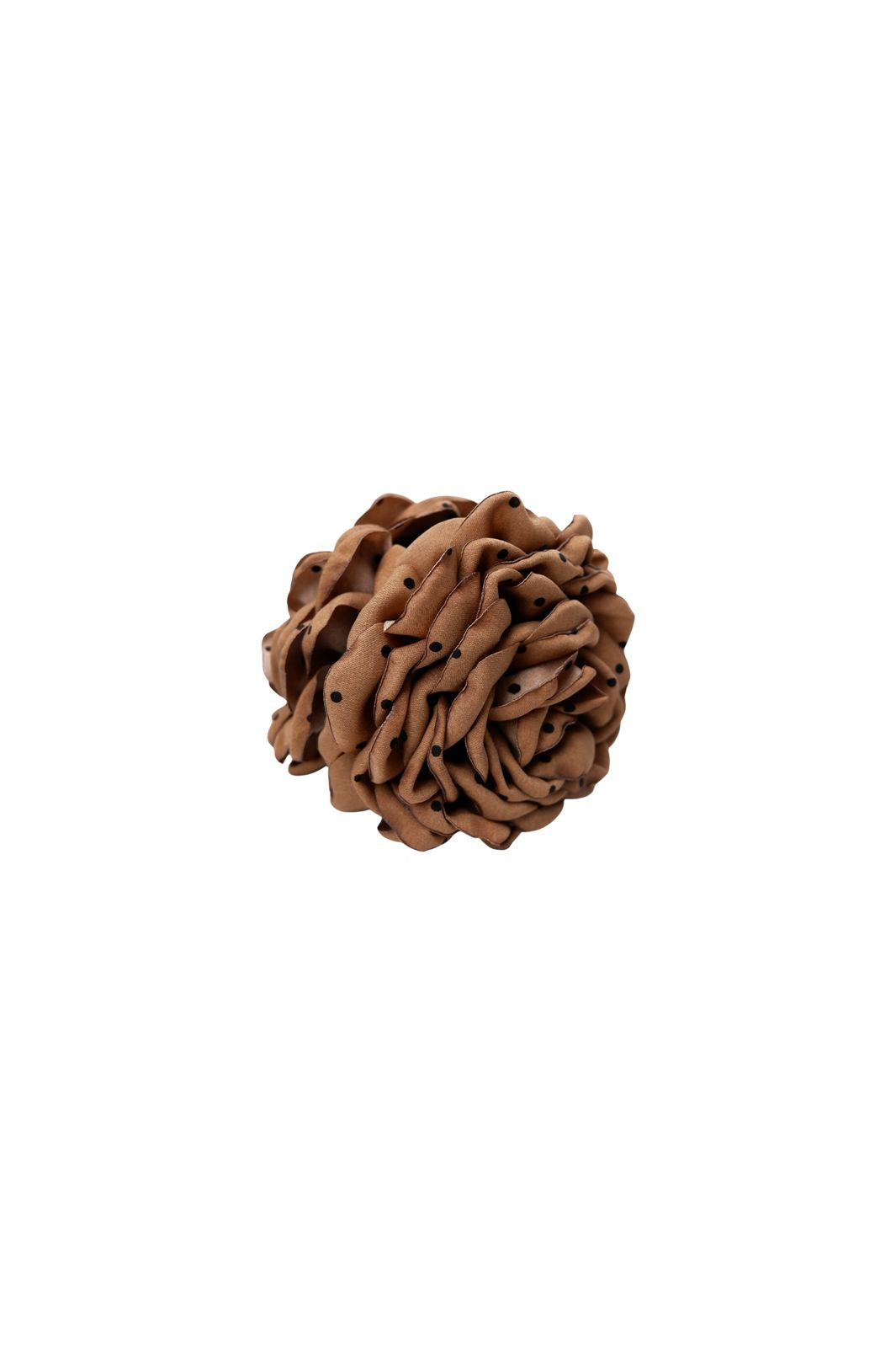Black Colour - Bcvilla Mega Flower Hair Claw 6027 - Nougat W. Dots