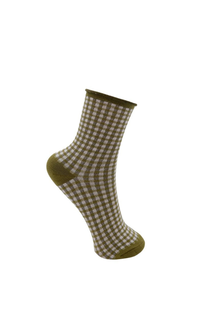 Black Colour - Bcyoki Sock 8572 - Dk. Lime