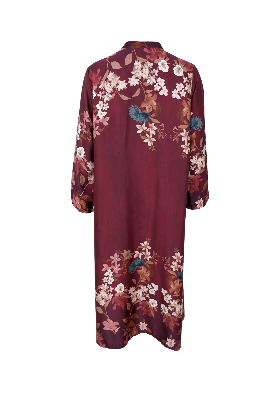 Black Colour - Bczendaya Satin Dress 41027 - Plum Flower