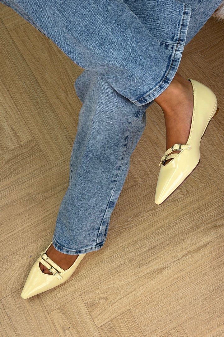 Bloom - Galanthus Ballet Flats - Light Yellow Ballerinaer 