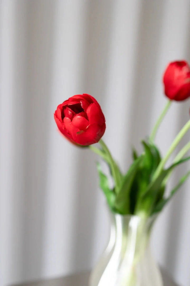 Bloom Objects - Artificial Layered Tulips Red 02-233 - Red Dekoration 
