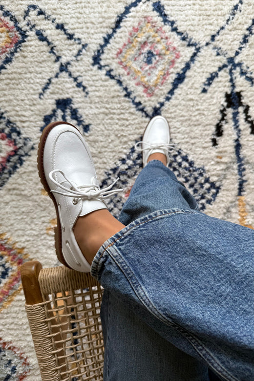 Bloom - Sunflower Loafer - White Loafers 