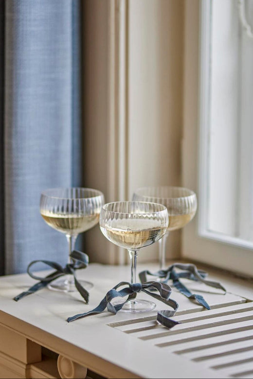 Bloomingville - Astrid Champagne Glas, Multipak, Klar, Glas 82061775 - Clear