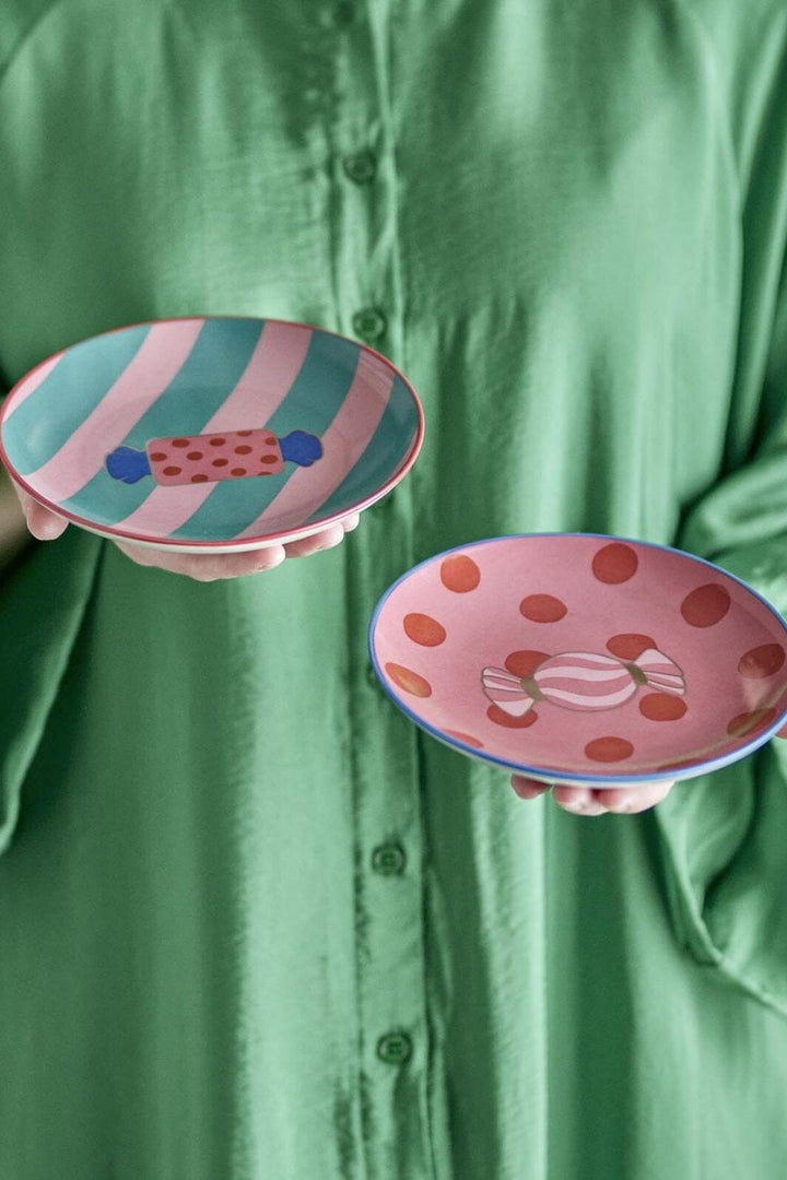 Bloomingville - Caramella Tallerken, Rosa, Stentøj 82062880 - Rose Køkkentilbehør 