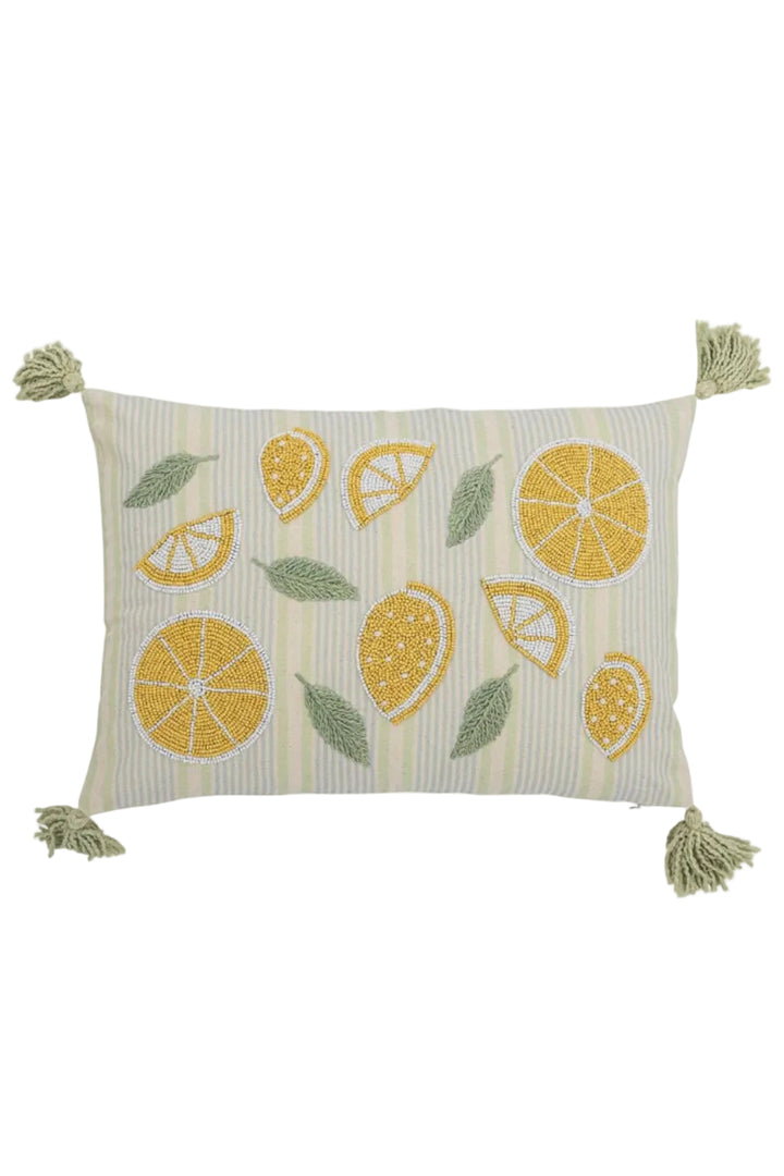 Bloomingville - Lemon Pude, Gul, Bomuld 82066557 - Yellow