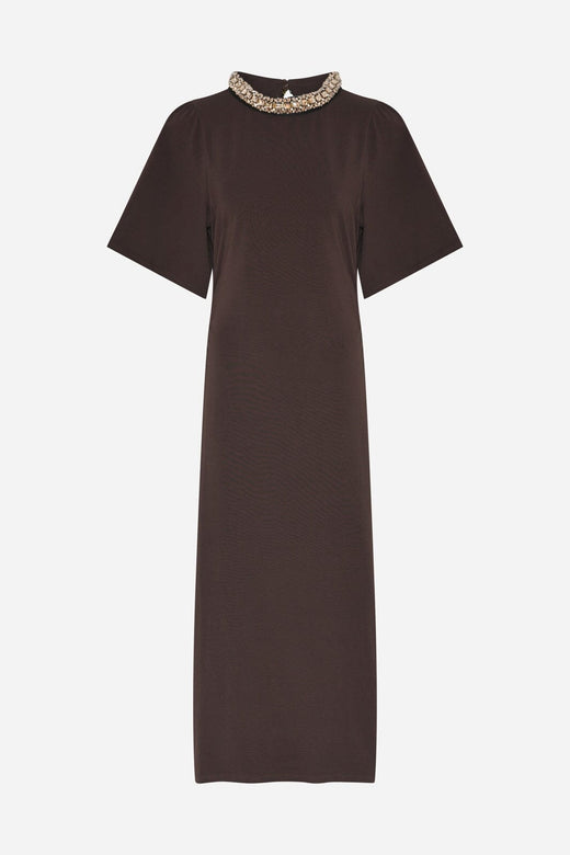 Bruuns Bazaar - Alnusbbnathala Trim Dress BBW4960 - Chestnut