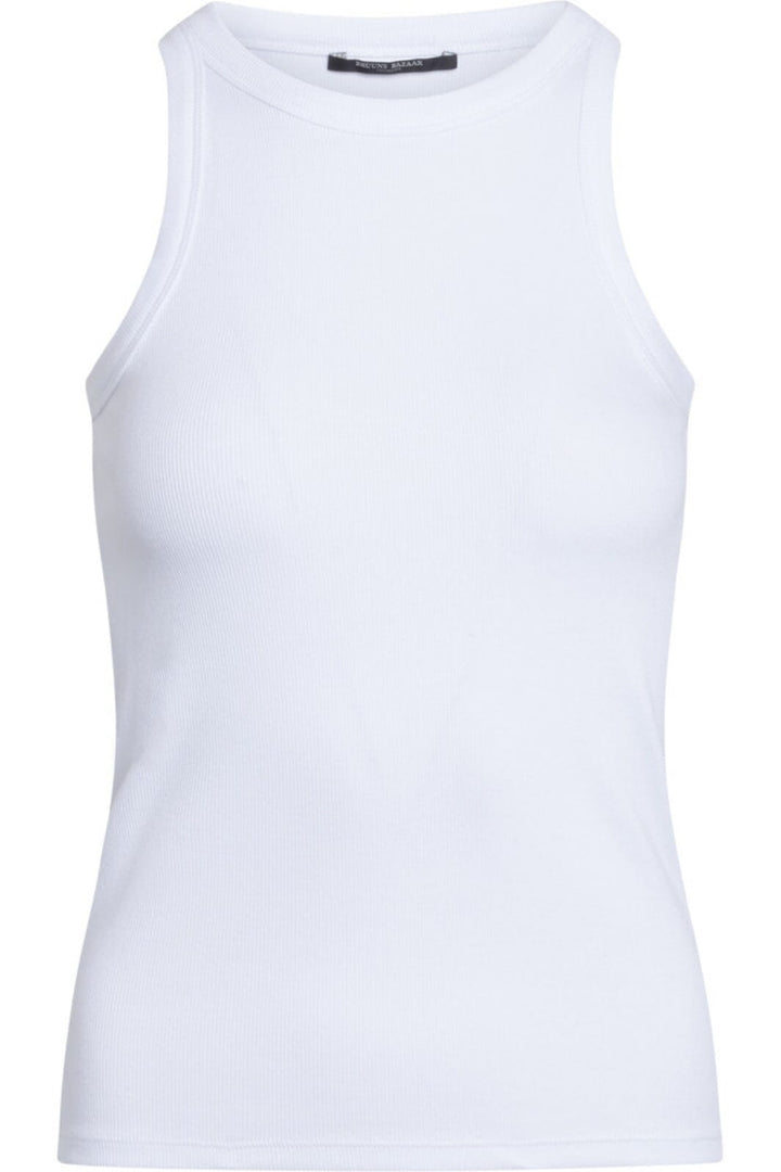 Bruuns Bazaar - KatyBB Rib Tank top - White Toppe 