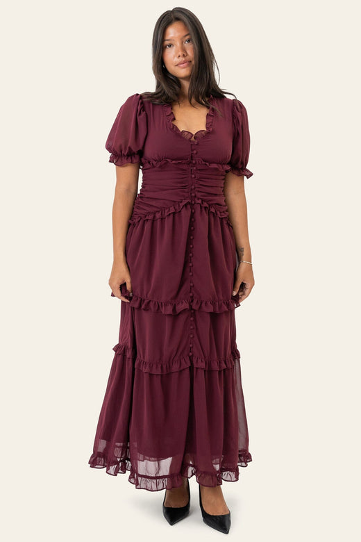 BYIC - Arielic Long Dress A25193 - Bordeaux Kjoler 