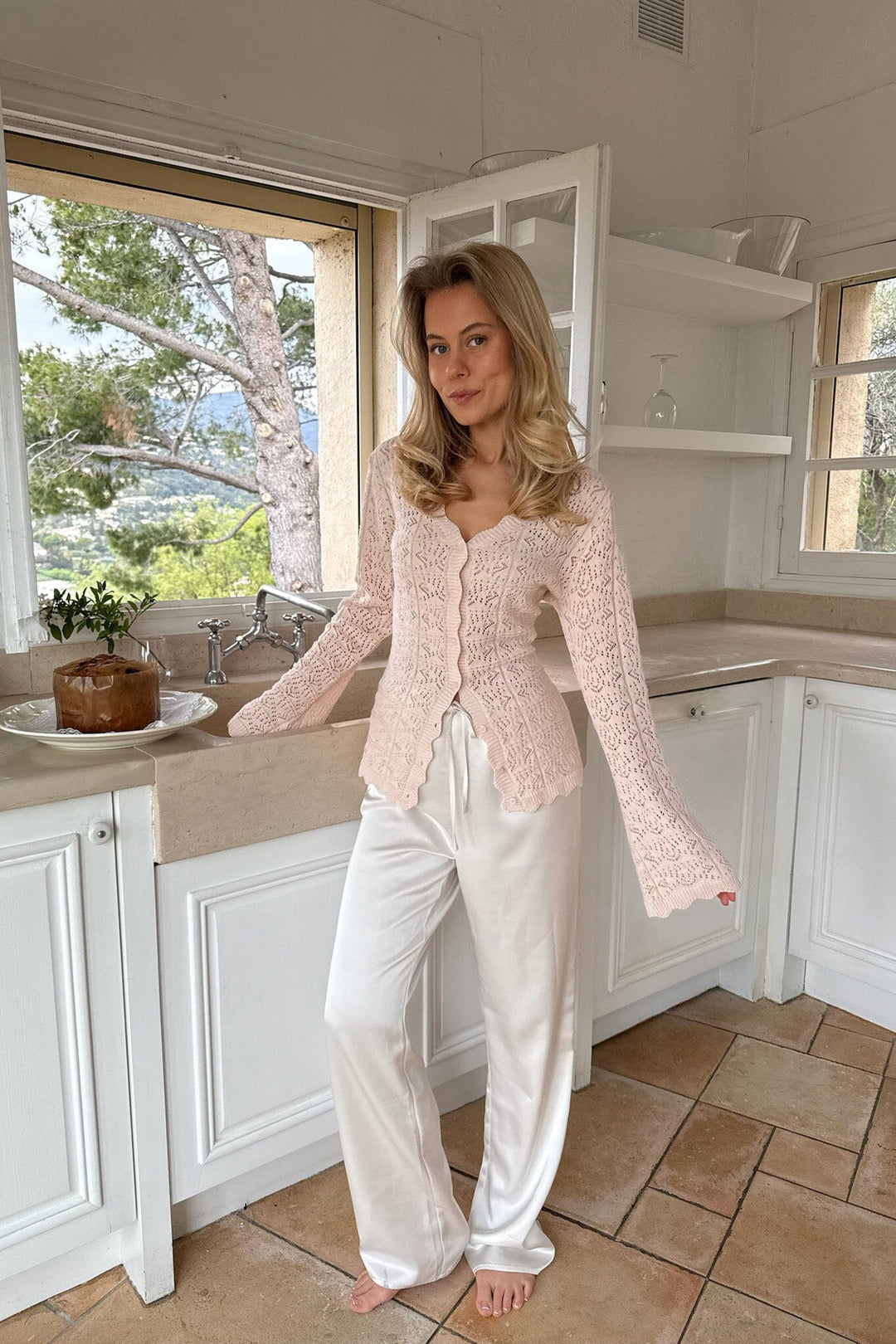BYIC - Dagmaric Cardigan 1229 - Light Pink Strikbluser 