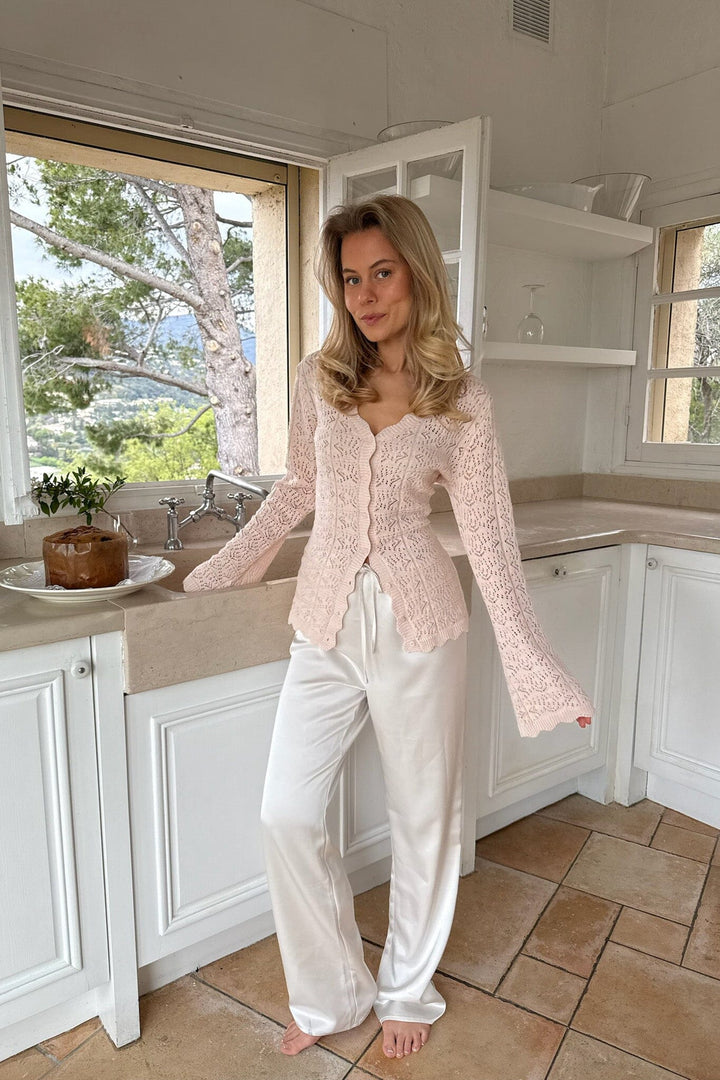 BYIC - Dagmaric Cardigan 1229 - Light Pink Strikbluser 
