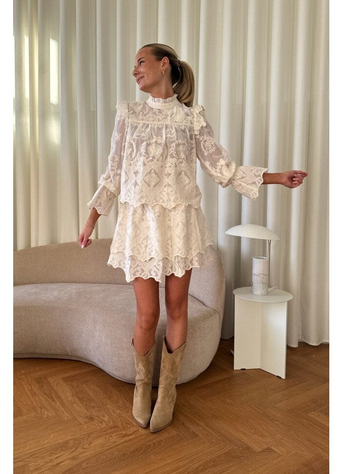 BYIC - Ellinoric Lace Shirt - vw Vintage White Bluser 