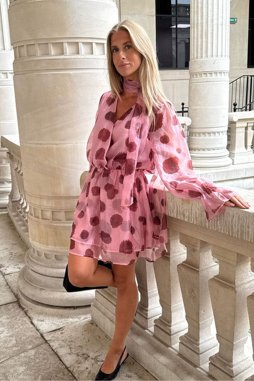 BYIC - Freyaic Dress A2516 - Pink Red Flower Print