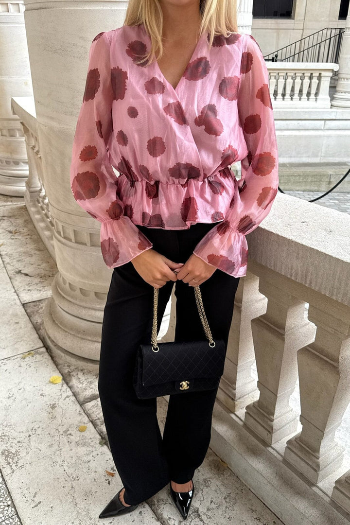 BYIC - Freyaic Shirt A2544 - Pink Red Flower Print