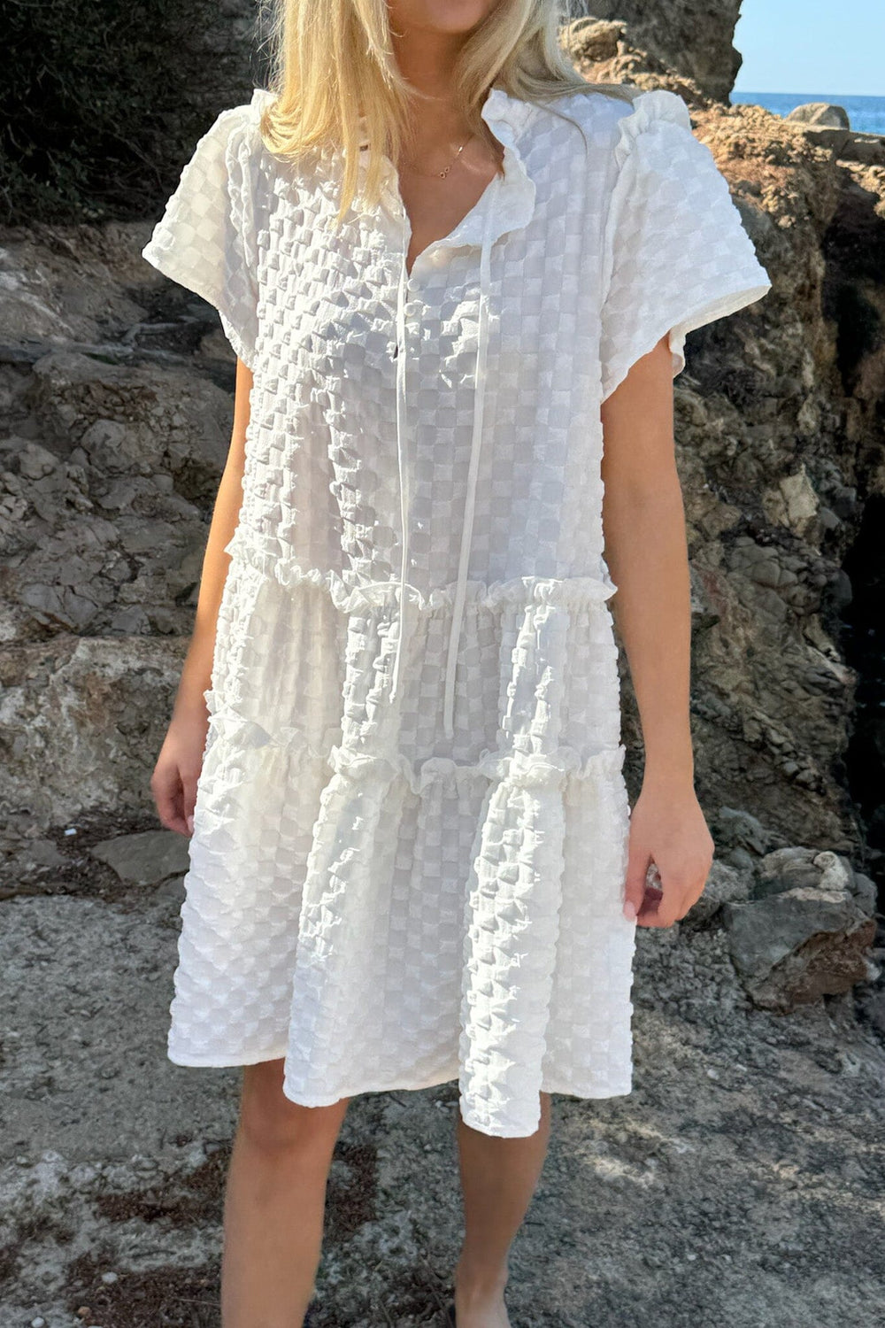 BYIC - Fridaic Dress - wb White Bubble Kjoler 