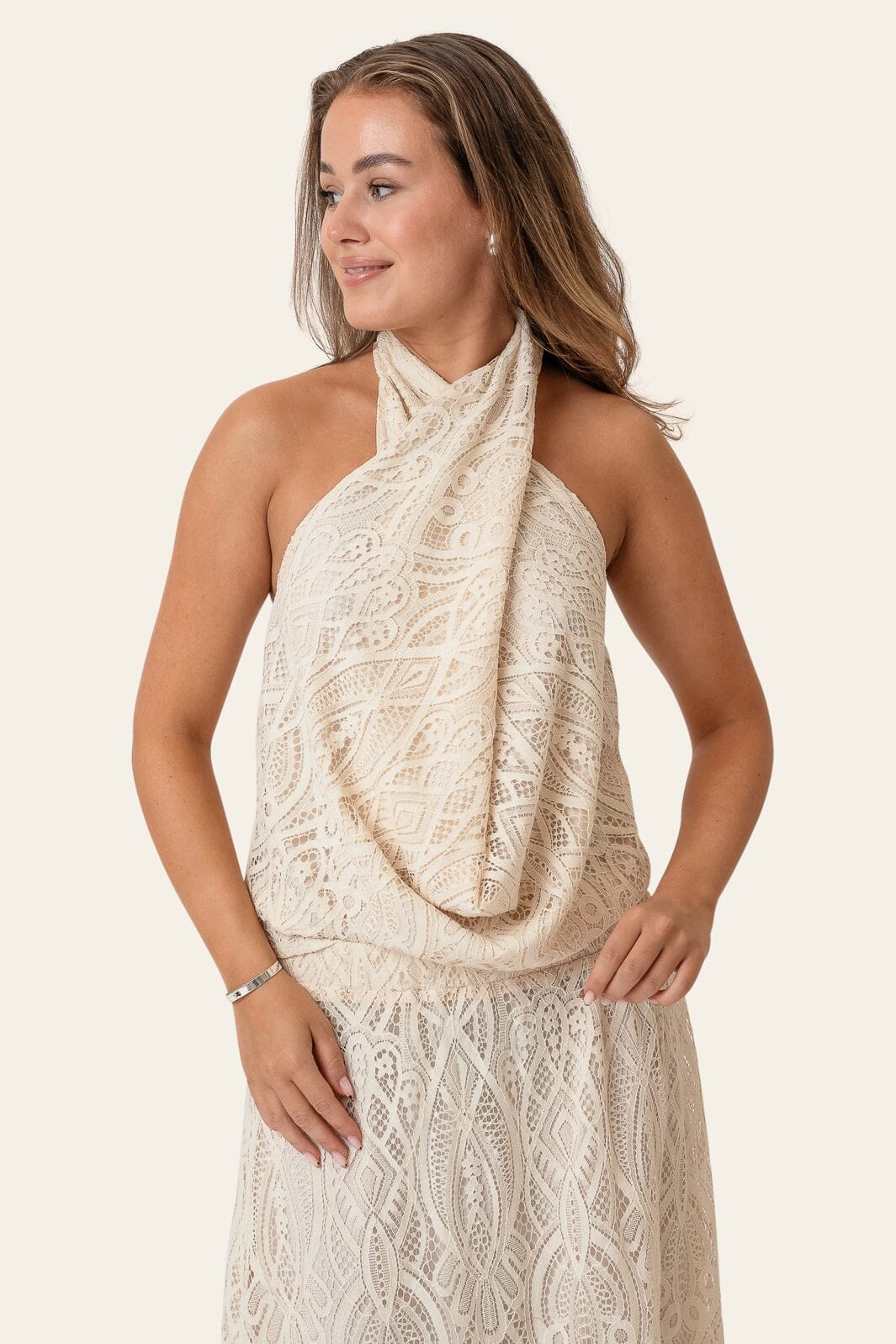 BYIC - Hollyic Wrap Top A25102 - Off White Lace