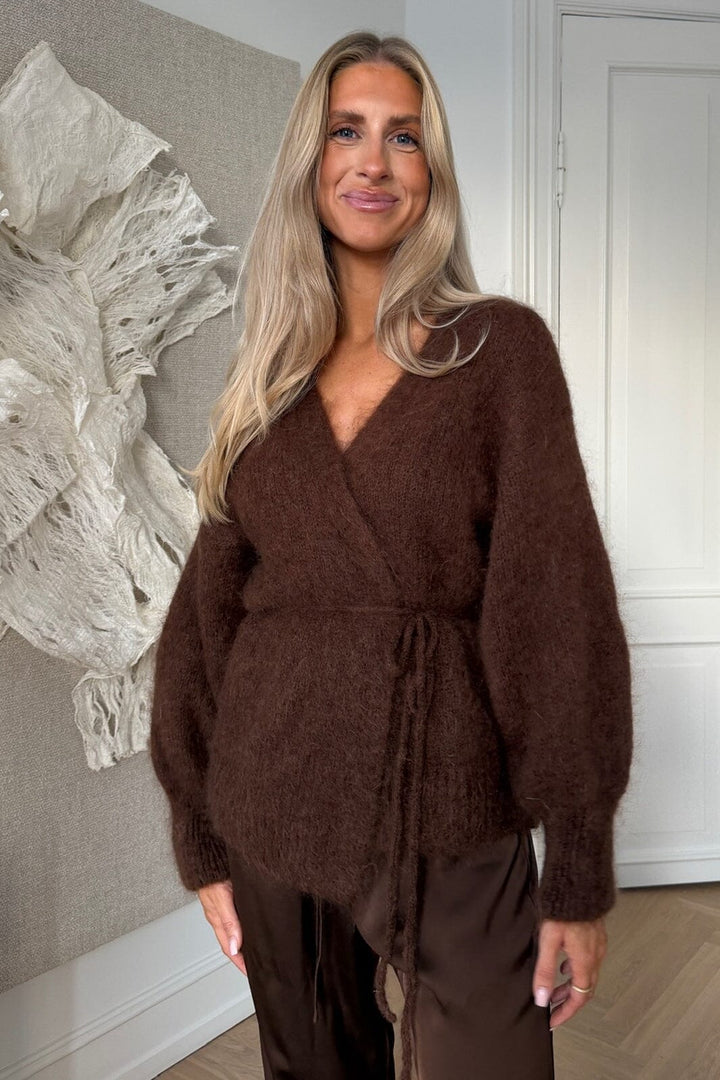BYIC - Idaic Wrap Cardigan 85119 - Dark Brown