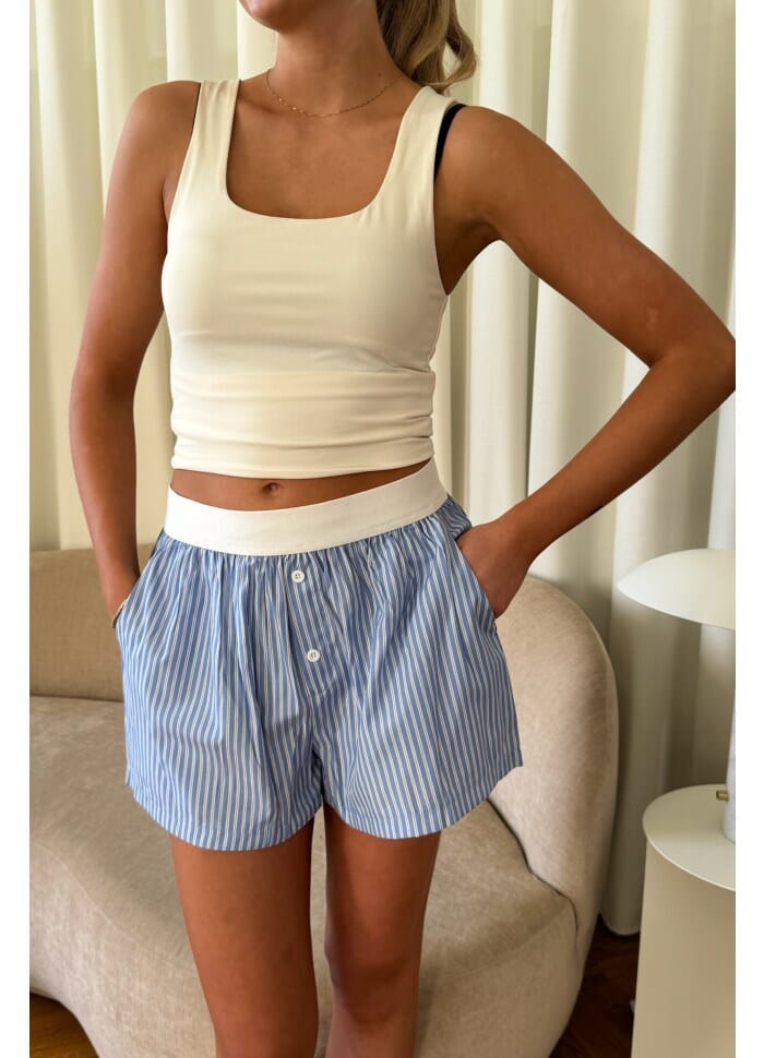 BYIC - Mayaic Shorts - bws Blue White Stripes Shorts 