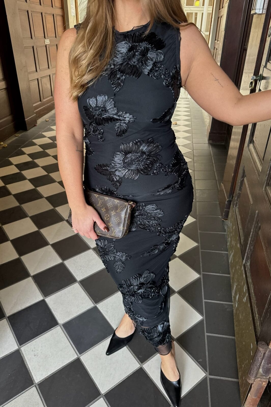 BYIC - Miraic Mesh Dress A23766 - Black Flower