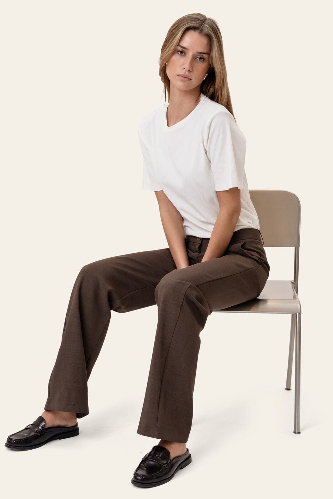 BYIC - Signatureic Wide Pants A2586 - Dark Brown