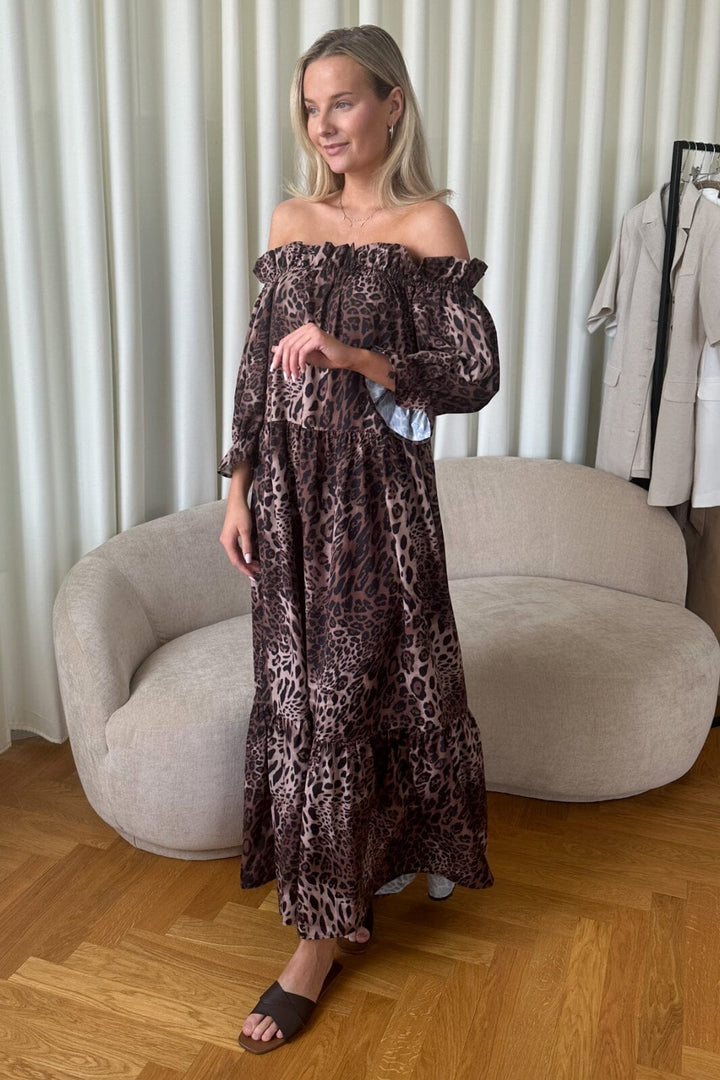 BYIC - Sigridic Long Dress - lp Leo Print Kjoler 